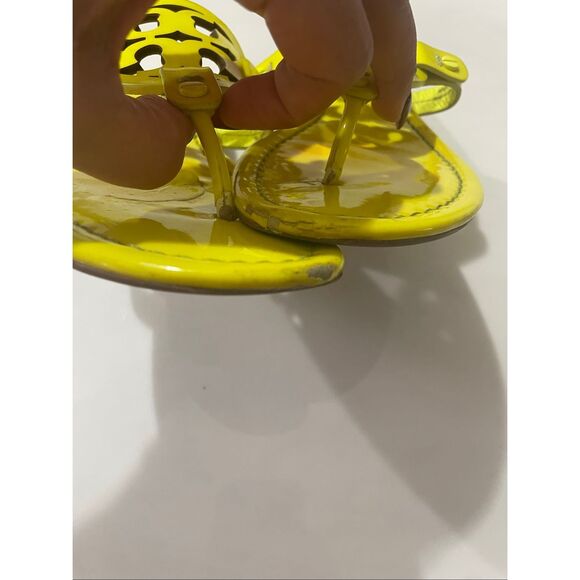 Tory Burch fluorescent lime yellow miller sandals size 6 - Picture 5 of 8